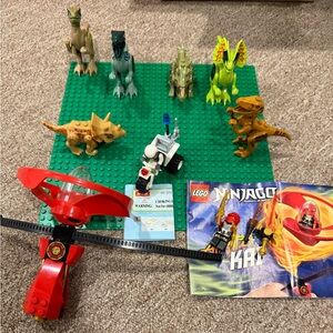 LEGO Lot - 75 Pieces - Ninjago / Dinosaurs/ 3-wheeler